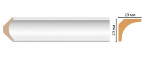 Плинтус потолочный DECOMASTER D133-114ДМ (20*20*2400мм)